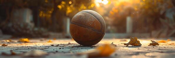 ai generado baloncesto en urbano corte. Clásico estilo foto