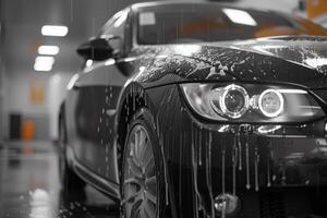 AI Generated Automatic car wash in action photo