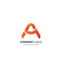 Letter A logo template vector