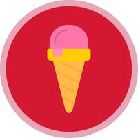 Ice Cream Flat Multi Circle Icon vector