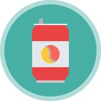 soda lata plano multi circulo icono vector