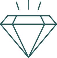 Diamond Line Gradient Round Corner Icon vector