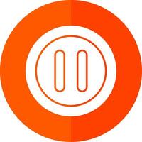 Pause Glyph Red Circle Icon vector