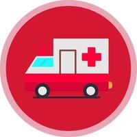 Ambulance Flat Multi Circle Icon vector