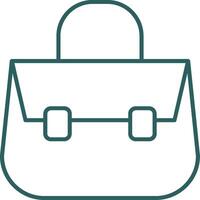 Shoulder Bag Line Gradient Round Corner Icon vector