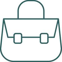 Shoulder Bag Line Gradient Round Corner Icon vector