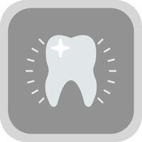 Tooth Flat Round Corner Icon vector