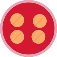 Tablets Flat Multi Circle Icon vector