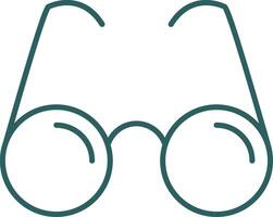 Reading Glasses Line Gradient Round Corner Icon vector