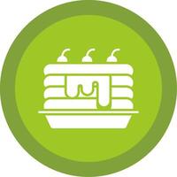 Pancakes Glyph Multi Circle Icon vector