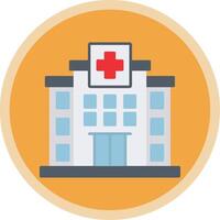 hospital plano multi circulo icono vector