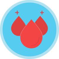 Blood Flat Multi Circle Icon vector