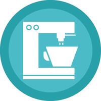 Coffee Machine Glyph Multi Circle Icon vector