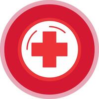 Hospital Sign Flat Multi Circle Icon vector