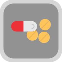 Tablets Flat Round Corner Icon vector