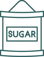 Sugar Bag Line Gradient Round Corner Icon vector