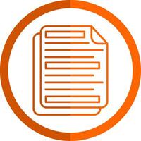 Result Line Orange Circle Icon vector