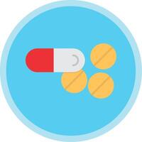 Tablets Flat Multi Circle Icon vector