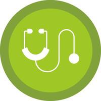 Stethoscope Glyph Multi Circle Icon vector