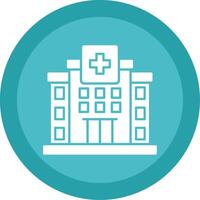 Hospital Glyph Multi Circle Icon vector