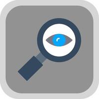 Ophthalmology Flat Round Corner Icon vector