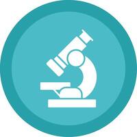 Microscope Glyph Multi Circle Icon vector