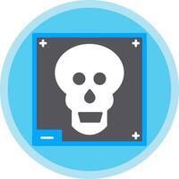 Skull X - ray Flat Multi Circle Icon vector