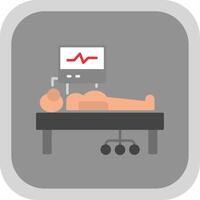 ICU Room Flat Round Corner Icon vector