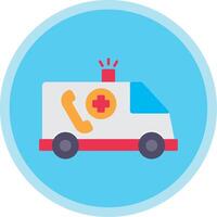 Emergency Flat Multi Circle Icon vector