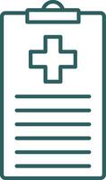 Medical Chart Line Gradient Round Corner Icon vector