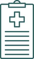 Medical Chart Line Gradient Round Corner Icon vector