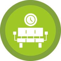 Waiting Room Glyph Multi Circle Icon vector