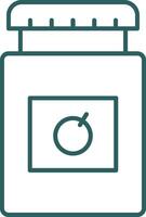 Jam Jar Line Gradient Round Corner Icon vector