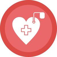 Cardiology Glyph Multi Circle Icon vector