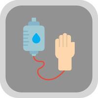 Blood Transfusion Flat Round Corner Icon vector