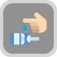 Diabetes Flat Round Corner Icon vector