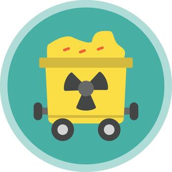 uranio plano multi circulo icono vector