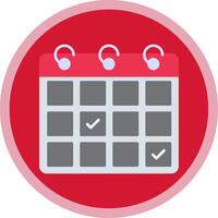 Appointment Request Flat Multi Circle Icon vector