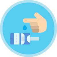 Diabetes Flat Multi Circle Icon vector