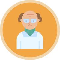 Scientist Flat Multi Circle Icon vector
