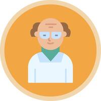 Scientist Flat Multi Circle Icon vector