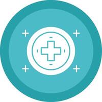 Hospital Sign Glyph Multi Circle Icon vector