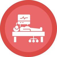 ICU Room Glyph Multi Circle Icon vector