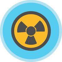 Nuclear Flat Multi Circle Icon vector