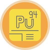 Plutonium Flat Multi Circle Icon vector