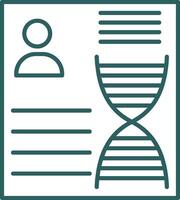 DNA Line Gradient Round Corner Icon vector