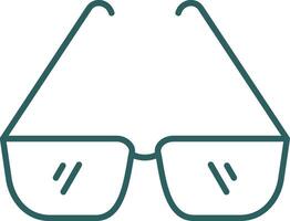 Glasses Line Gradient Round Corner Icon vector