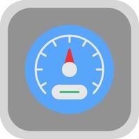 Meter Flat Round Corner Icon vector