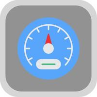 Meter Flat Round Corner Icon vector