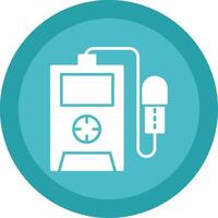 Radiation Detector Glyph Multi Circle Icon vector